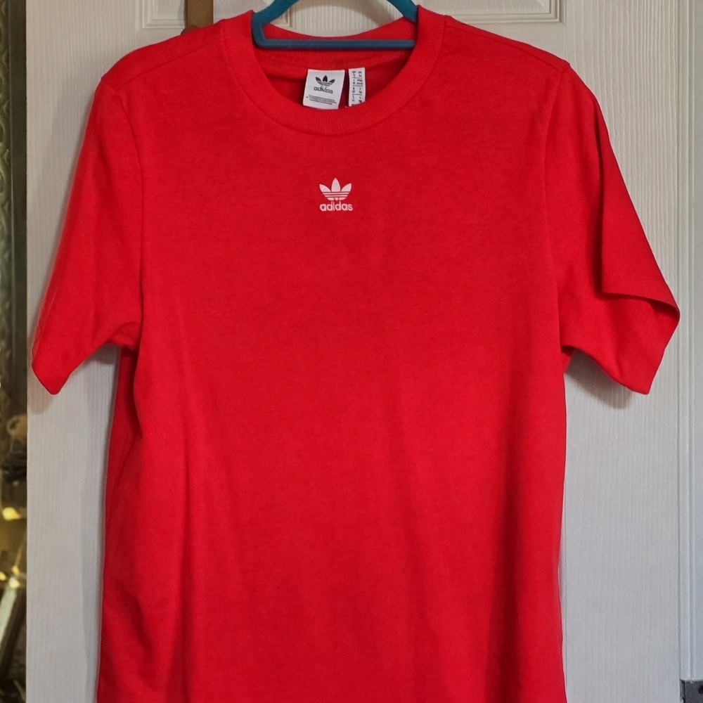 Adidas Men's Red Short Sleeve Tee
